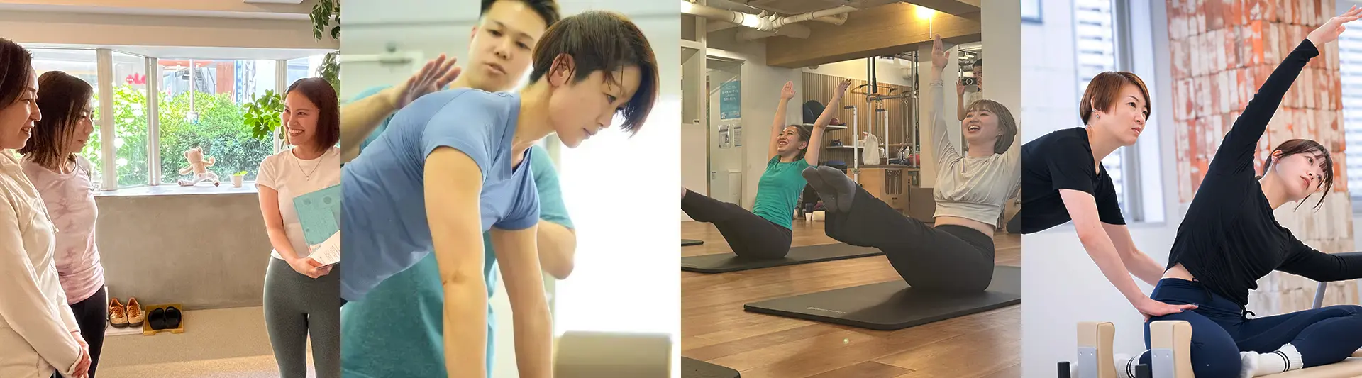 ピラティス資格のコースを受講するインストラクターと生徒